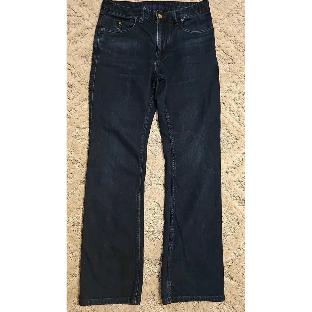 Robert Graham Jeans Mens Blue 31x30 Denim Straight Cut Classic Dark Wash Yates